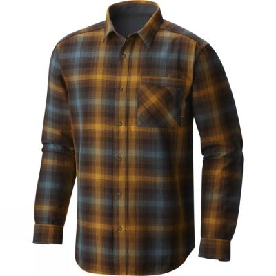 Camisa Mountain Hardwear Reversible Plaid Manga Larga Hombre - Marrones - Chile VDL873692